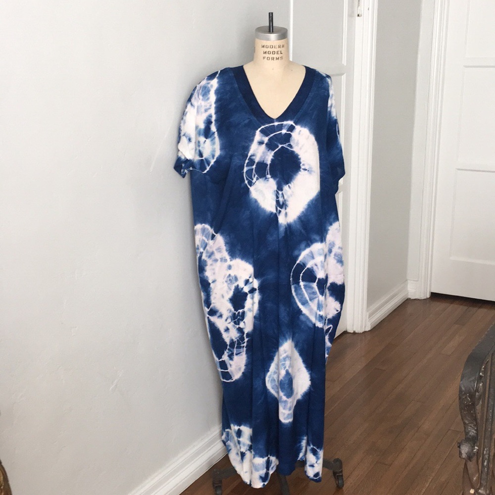 Moroccan tie dye caftan